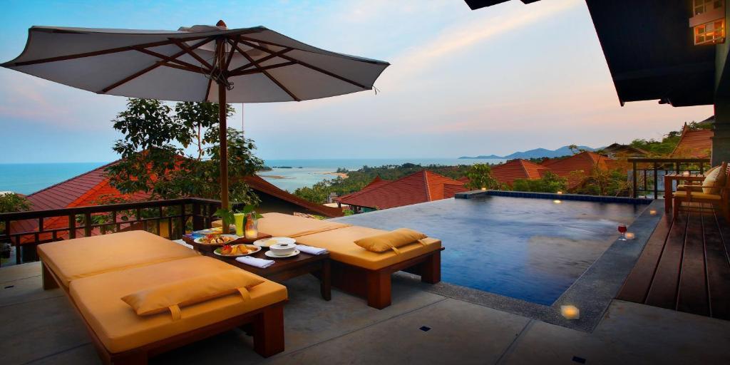 Villa avec Piscine - Côté Colline - Vue sur Mer
